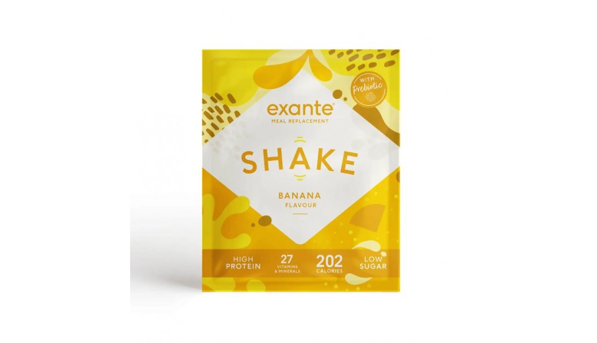 Exante Diet Meal Replacement Shake, Banana, Single Serving Sachet