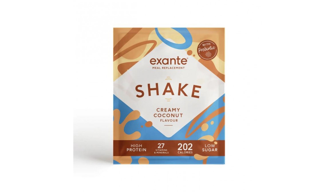 Exante Diet Meal Replacement Shake, Coconut, Single Serving Sachet