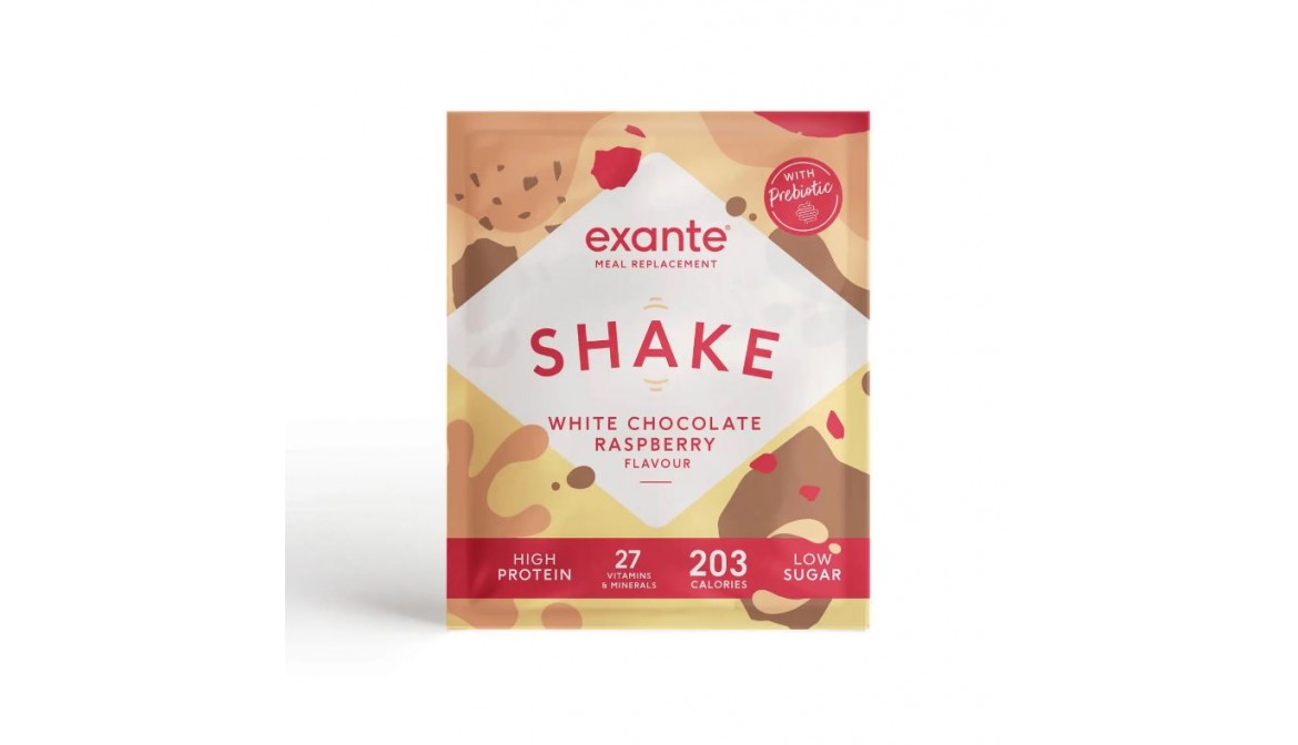 Exante Diet Meal Replacement Shake, White Chocolate Raspberry, Single Serving Sachet